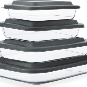 8-Piece Deep Glass Baking Dish Set