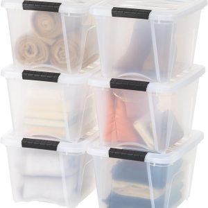 IRIS USA 19 Qt Stackable Plastic Storage Bins with Lids