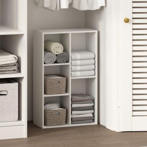 Furinno Reed 5-Cube Open Shelf Clothing & Closet Storage Organization